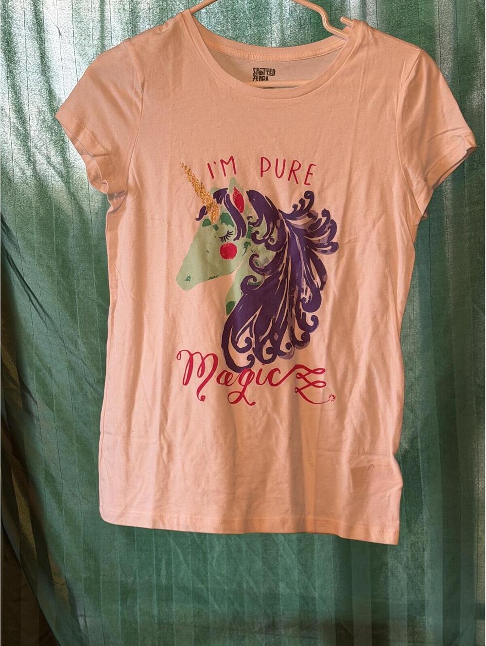 Spotted Zebra Girls' Pink Unicorn Graphic T-Shirt